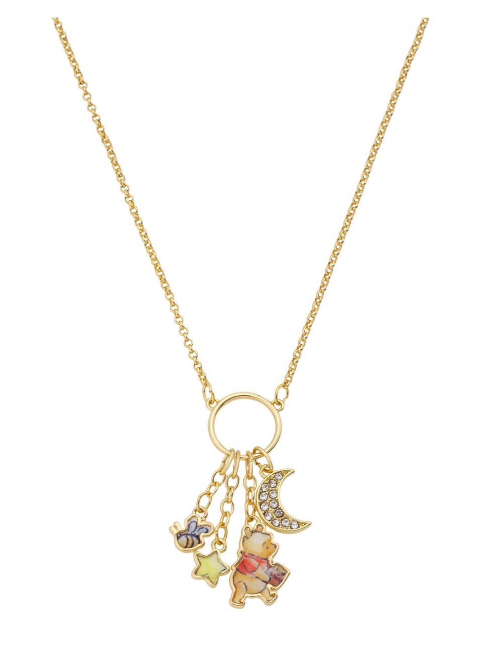 Disney Jewelry | Winnie the Pooh Gold-Plated Multi-Charm Pendant Necklace